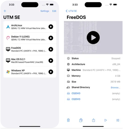 UTM SE：虚拟机上架AppStore，iOS 也可以装PC端系统-枭木iOS官网